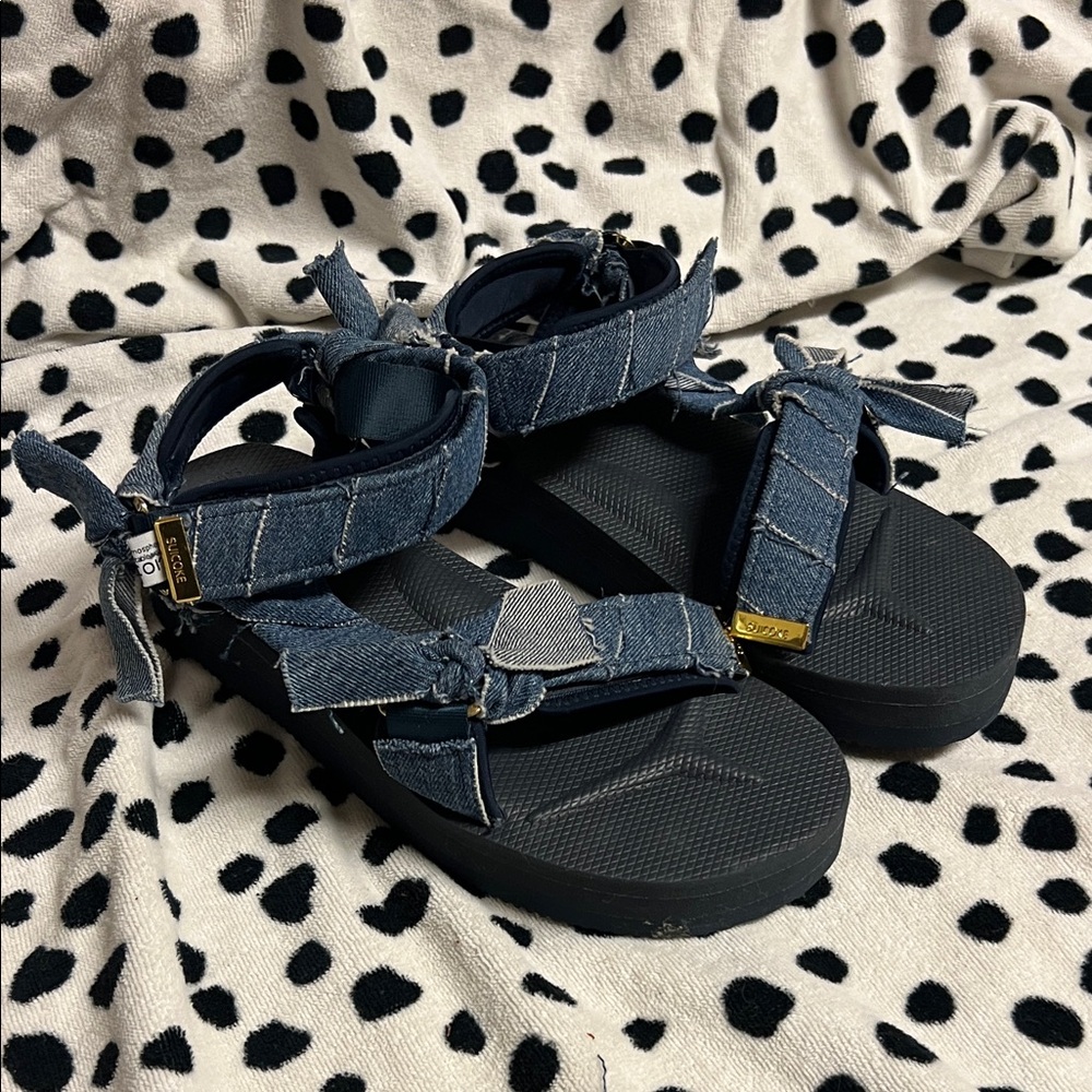 SUICOKE Denim wrapped strappy Sandals, women’s US 8
